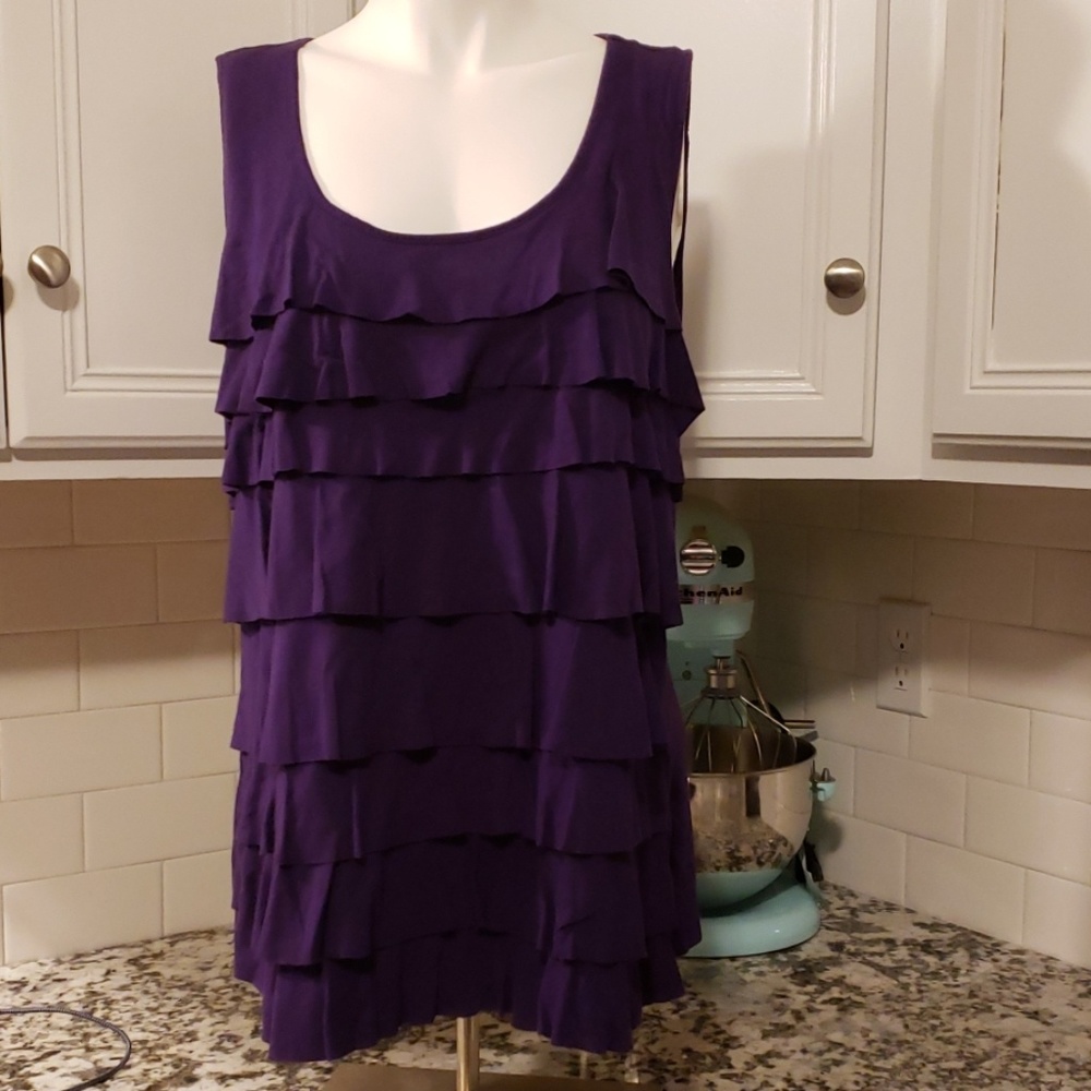 Stacked ruffle tank